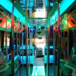Inside party bus